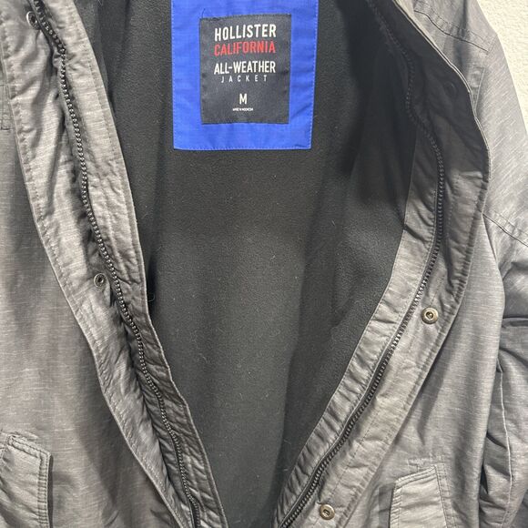 Hollister All Weather Jacket Women’s Size M Black Fleece Lined GUC - Picture 8 of 9